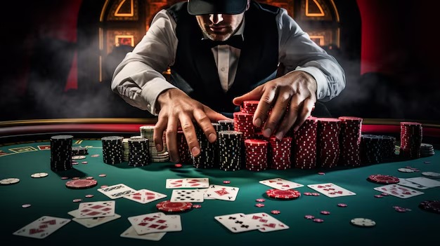 Live dealer baccarat with dealer and players